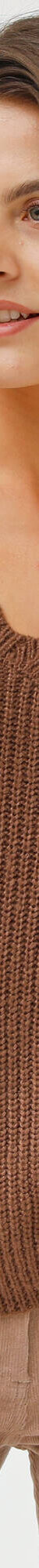 Trui met V-hals, patenttricot (taupe) Trui met V-hals, patenttricot (taupe)